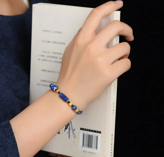 Hand-woven rope bracelet DIY watch band in ethnic style with flexible wire construction