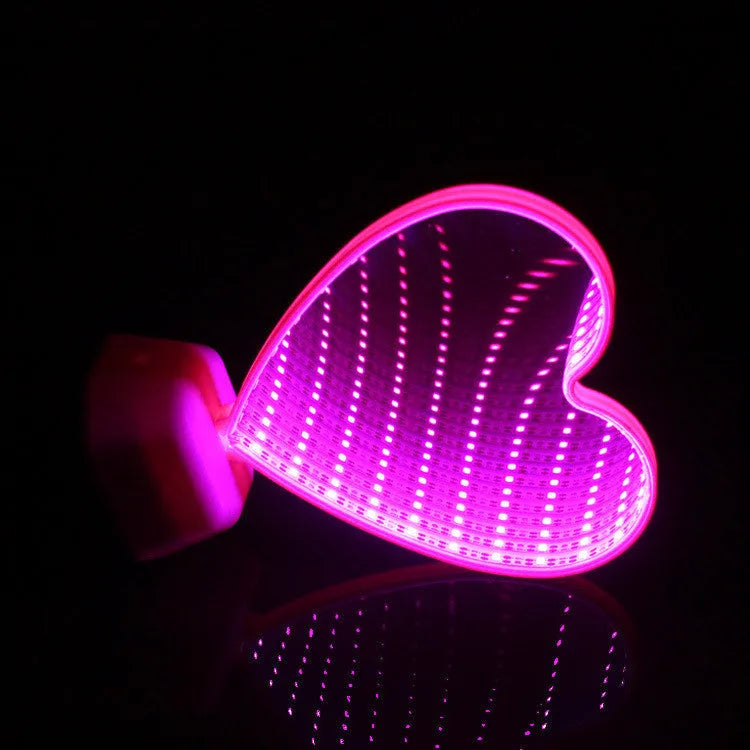 Double-sided plastic love tunnel LED light emitting rose red illumination