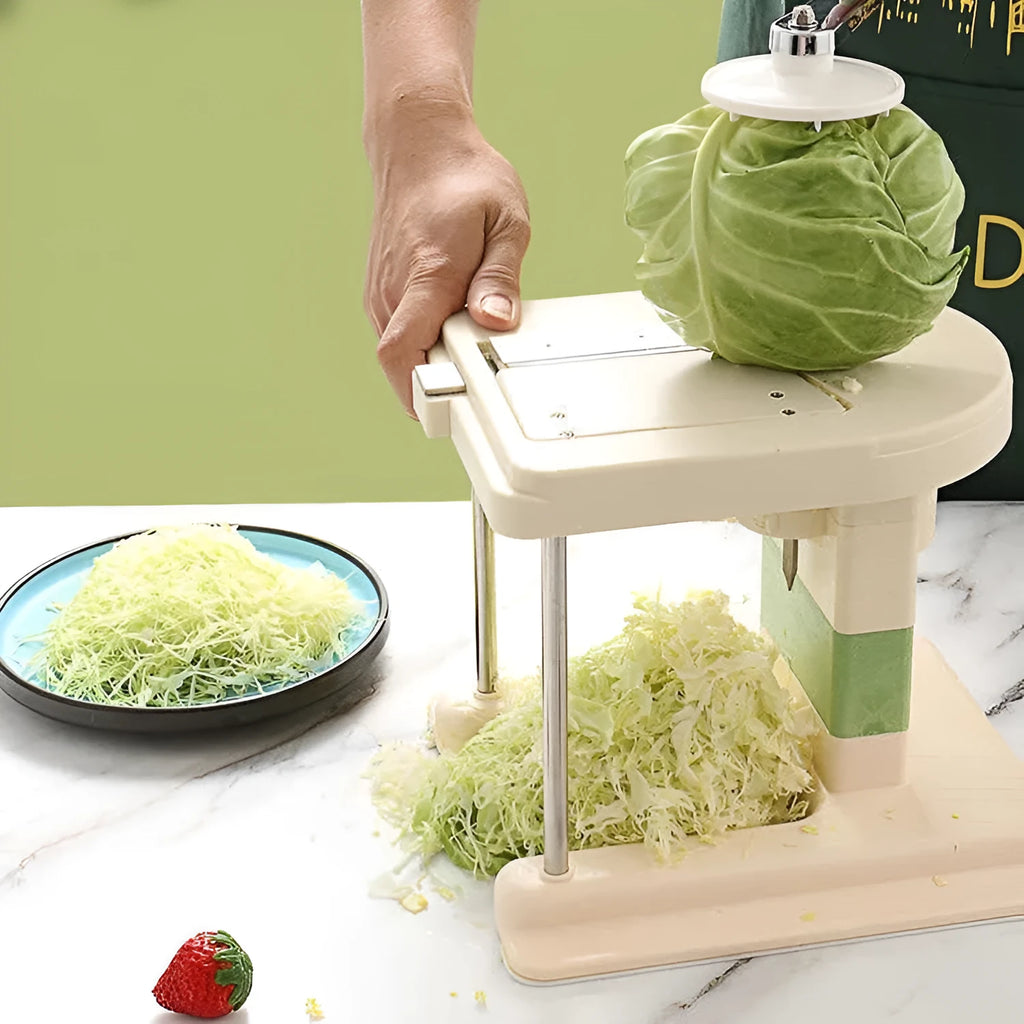 Beige stainless steel manual vegetable slicer chopper kitchen tool