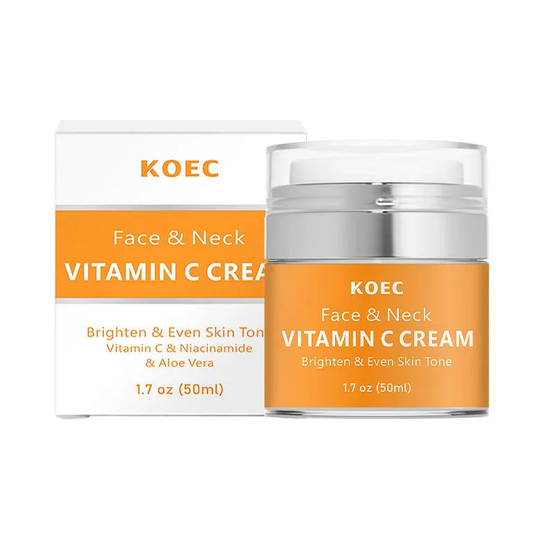 50g jar of retinol and vitamin C neck cream for light lines with English packaging