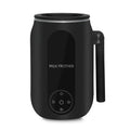 Automatic home milk frother in black with 450ml capacity and touch panel