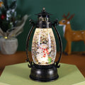 Crystal ball LED Christmas oil lamp decoration in snowman or elderly figure design