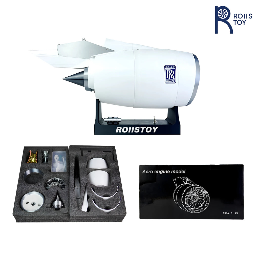 Airbus A380 TR900 fanjet model 41cm plastic electric with blue light and base