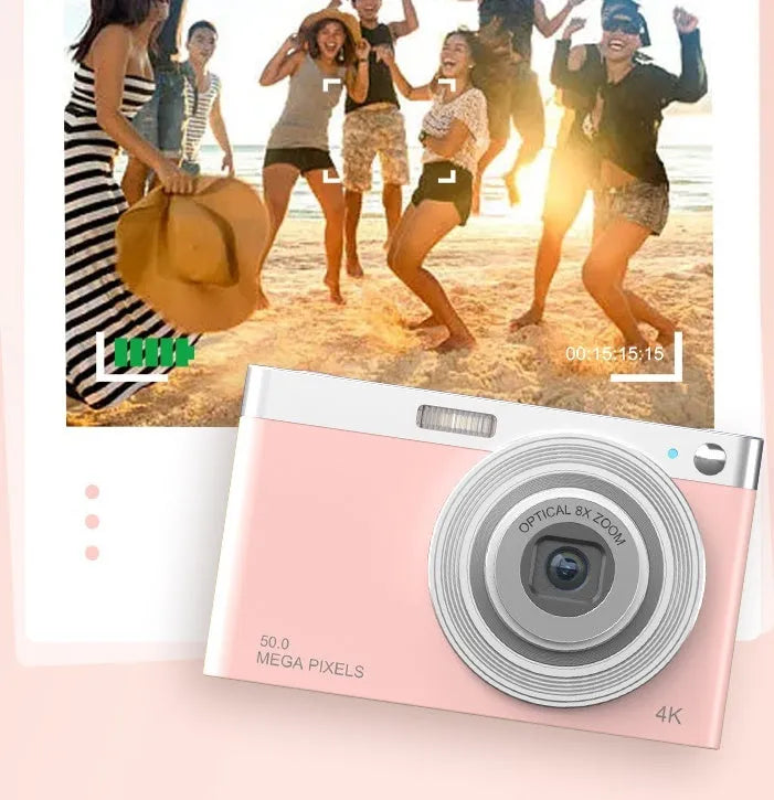Student digital camera with retro CCD HD beauty mode in three colours