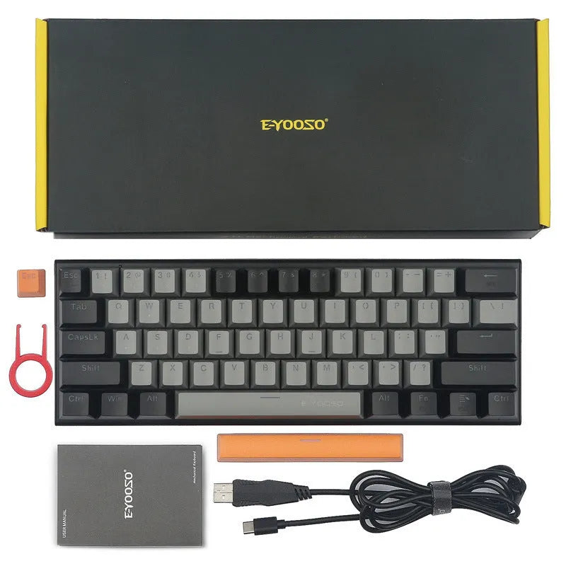 Z11 aluminium alloy mechanical keyboard replacement keycaps set in black and grey colours