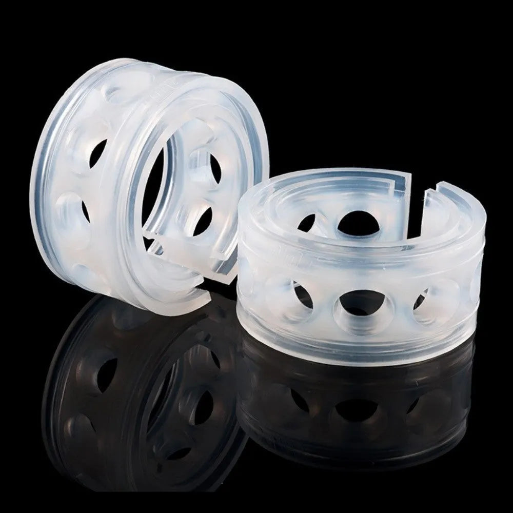 Transparent rubber spring shock absorber for car modification with visible spring gap