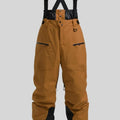 Men's black waterproof linen ski pants with waist strap and flame-retardant properties