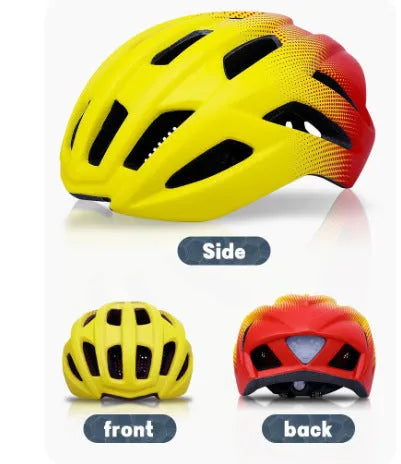 Orange mountain bike helmet with multiple vents shown on a white background.