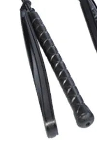 Short low carbon steel rider whip for obstacle training on white background