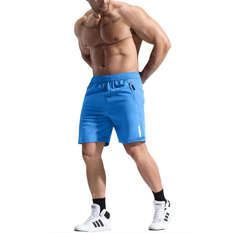 Men's bamboo fibre and polyester sports shorts with elastic waist in multiple colour options