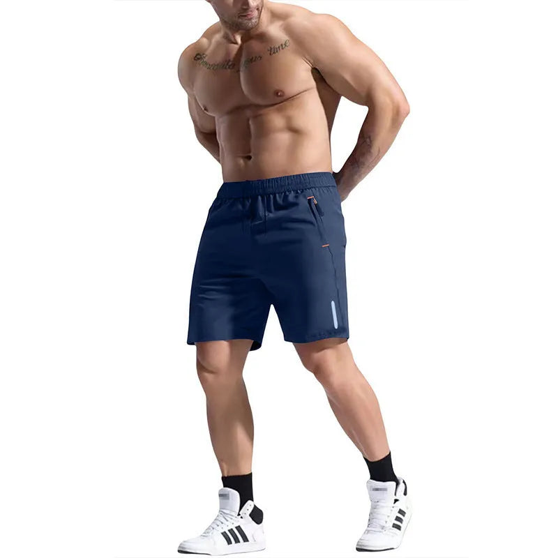 Men's bamboo fibre and polyester sports shorts with elastic waist in multiple colour options