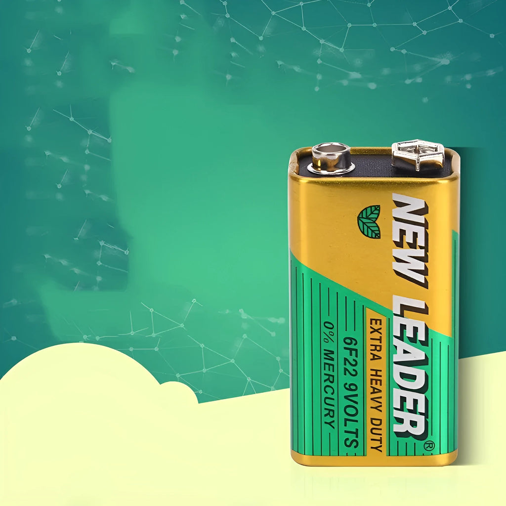 Xinlida 9V square alkaline battery, model 6F22, for microphones and walkie-talkies.