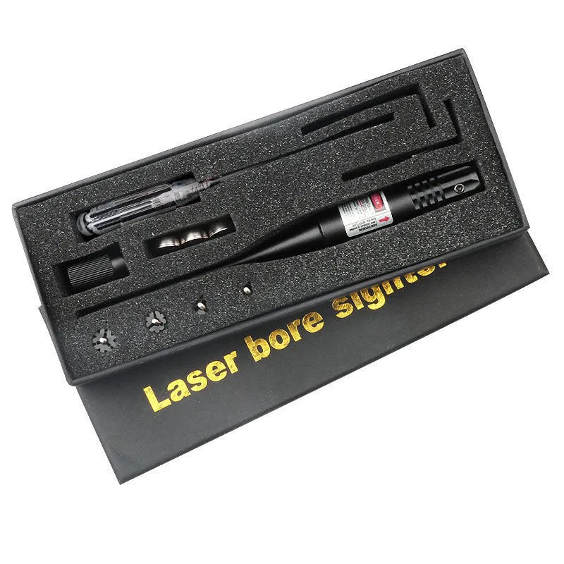 Black matte T6010 aluminium alloy laser calibration device with red light option