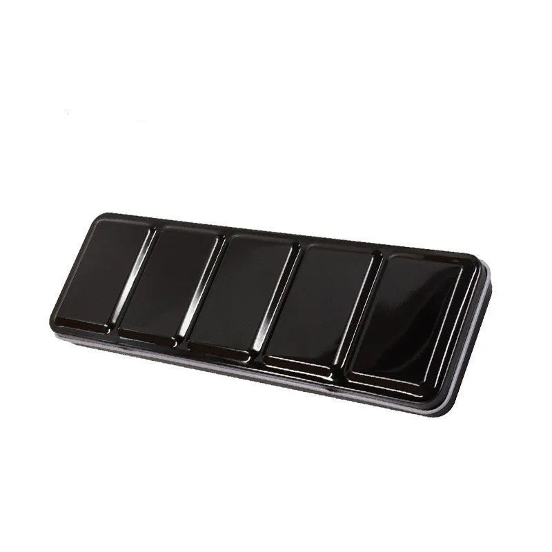 Square tinplate paint box with three-fold design for watercolour pigment storage