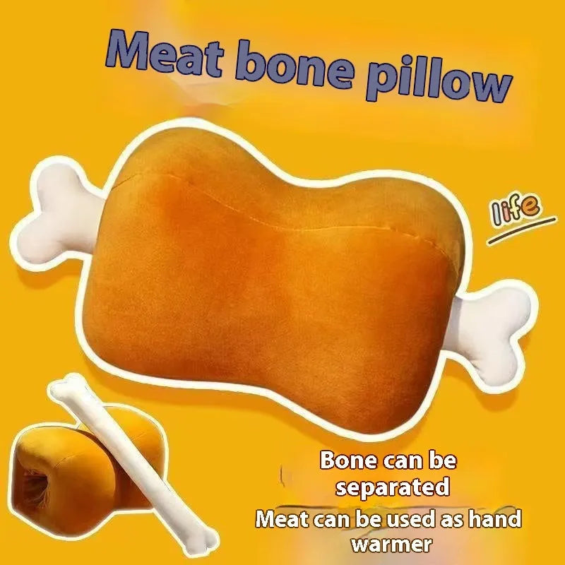 Creative meat bones funny throw pillow plush toy in big stick meat bones colour, 40x20x18cm, super soft short plush