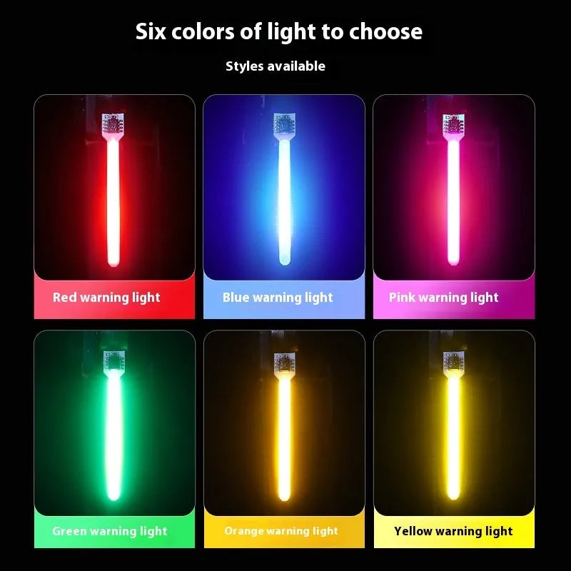 USB rechargeable bicycle taillight with flowing red light mode and creative shape