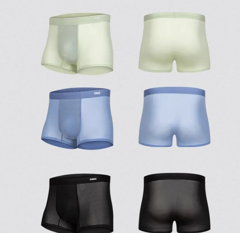 Men's seamless lightweight fitness shorts in blue, shown flat to highlight the absence of seams.