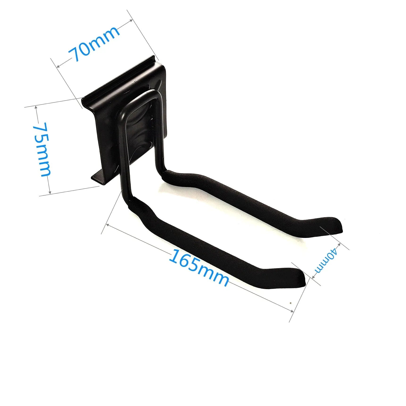 Heavy-duty garage removable adjustable wall hook with carbon steel alloy construction and 2 plates 6 hooks 2 straps