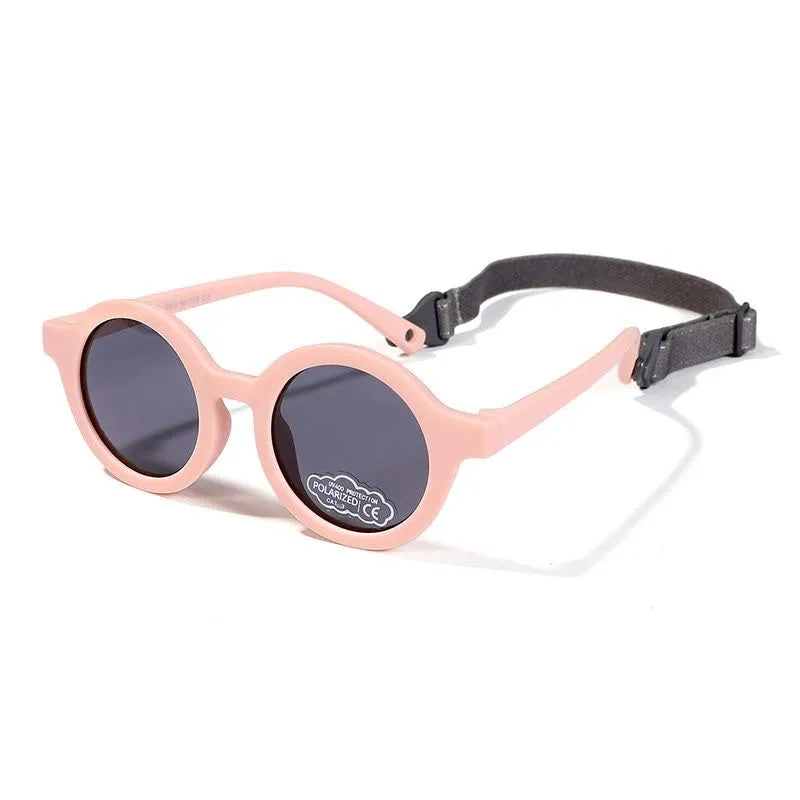 Children's silicone sunglasses for 0-3 years with UV400 protection and polarised TAC lenses
