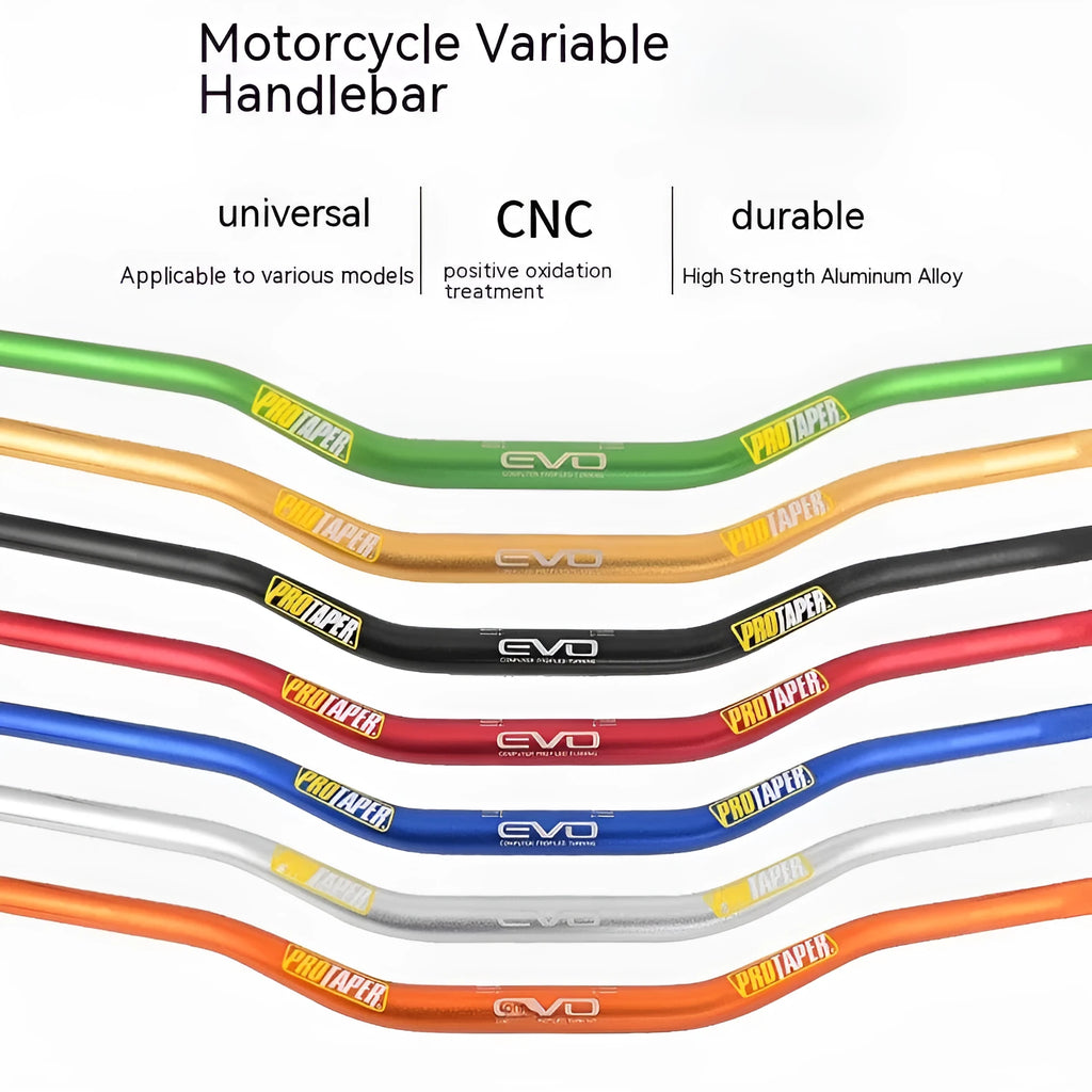 Orange aluminium scrambling motorcycle handlebar with 28mm diameter and 80cm width measurement