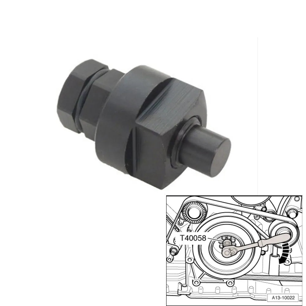 Aodi T40058 crankshaft rotating sleeve timing tool adapter with guide pin