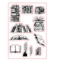 Transparent silicone stamp with white seal pattern for card making
