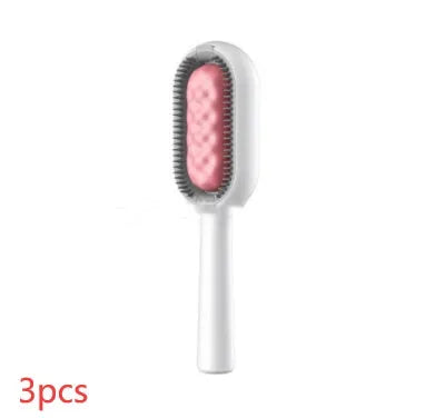 Green plastic pet hair removal comb with disposable adhesive wipes for cats and dogs