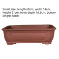 Large rectangular purple clay flowerpot for bonsai and garden plants with handmade finish