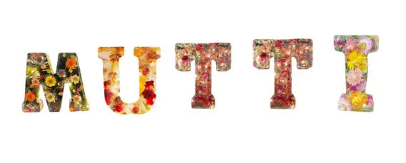 Transparent resin night light ornament with custom letter design 15cm square modern simplicity