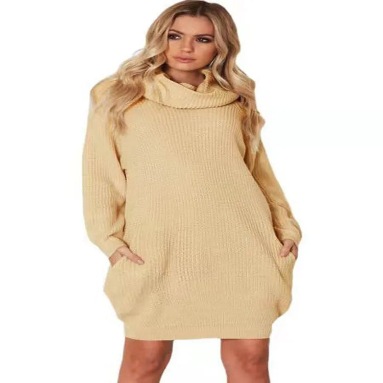Lapel neckline pullover sweater in yellow, black, or apricot colours with regular sleeves