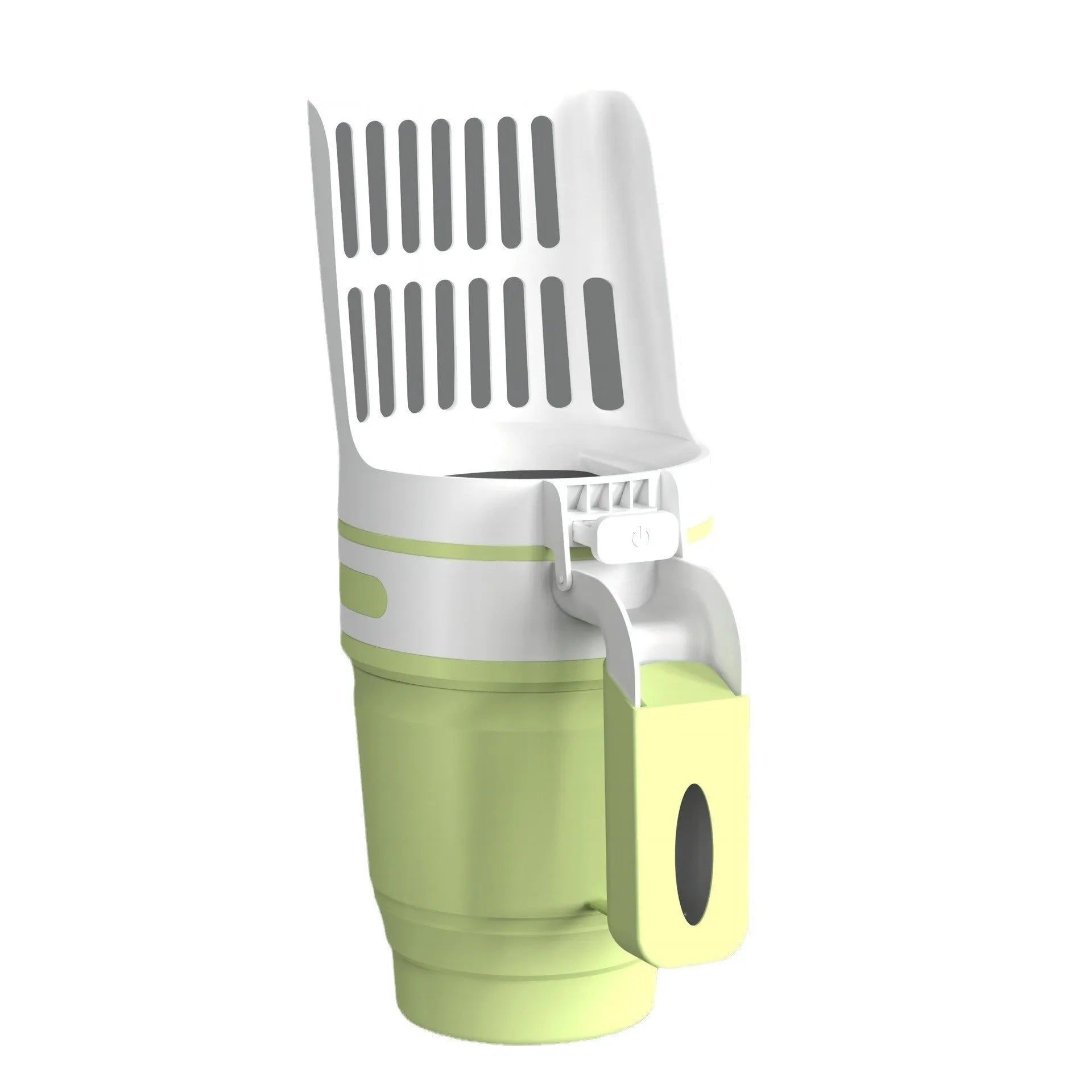 Grey foldable cat litter scoop with waste container and refill bags