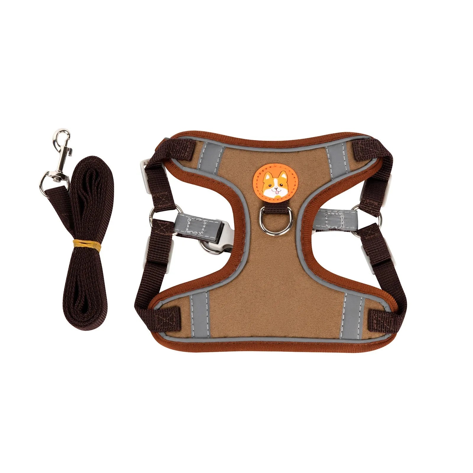 Adjustable dog harness with haulage rope and anti-breaking vest in multiple colours