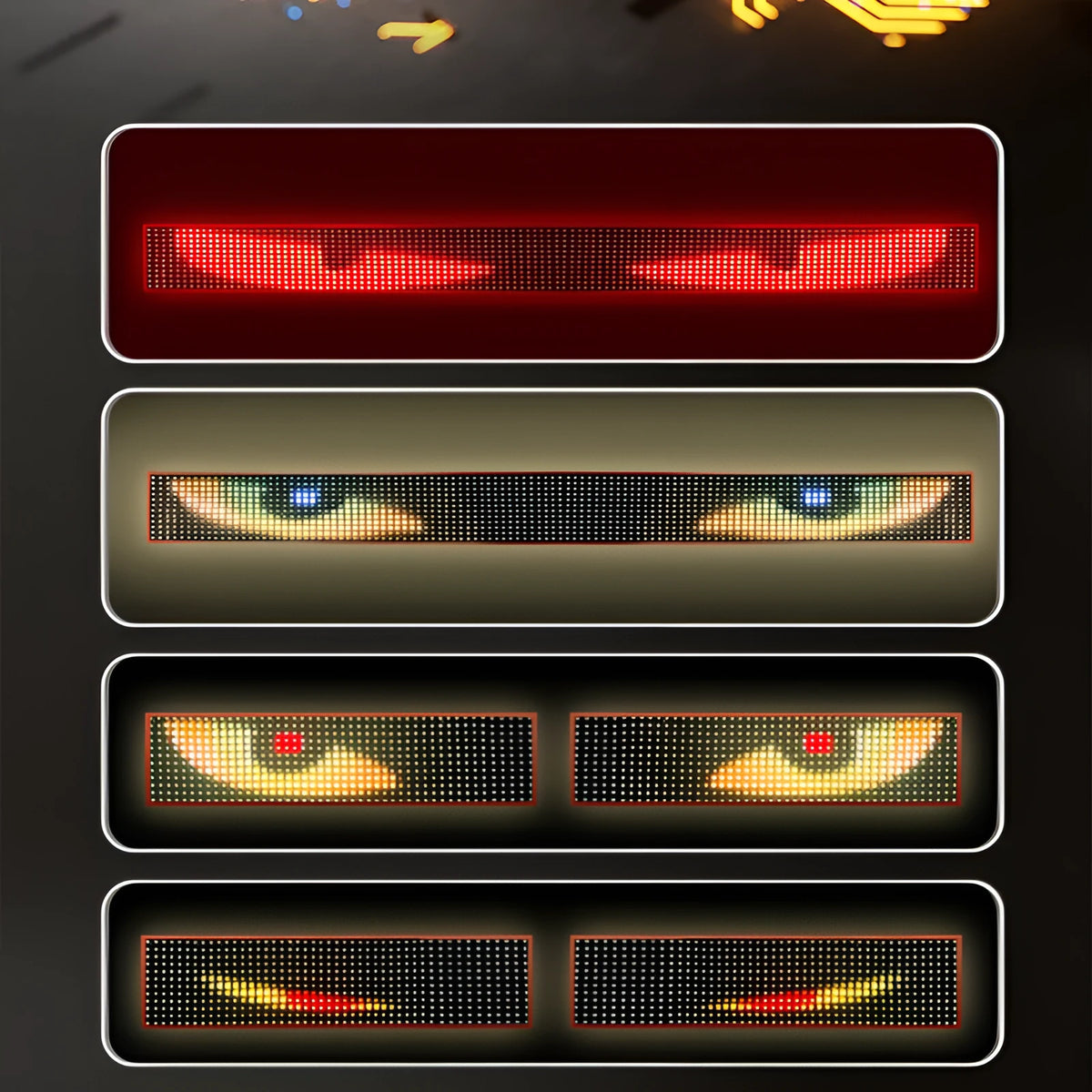 LED flexible car interior light, PC devil's eye strip 1.2M to 2M and one drag two 16.6x60CM to 16.6x80CM.