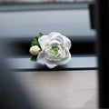 Jasmine scented gypsum car air vent clip diffuser in off white or fresh green