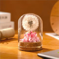 Dandelion-shaped glass night light ornament with gradient colour effects, 20cm diameter