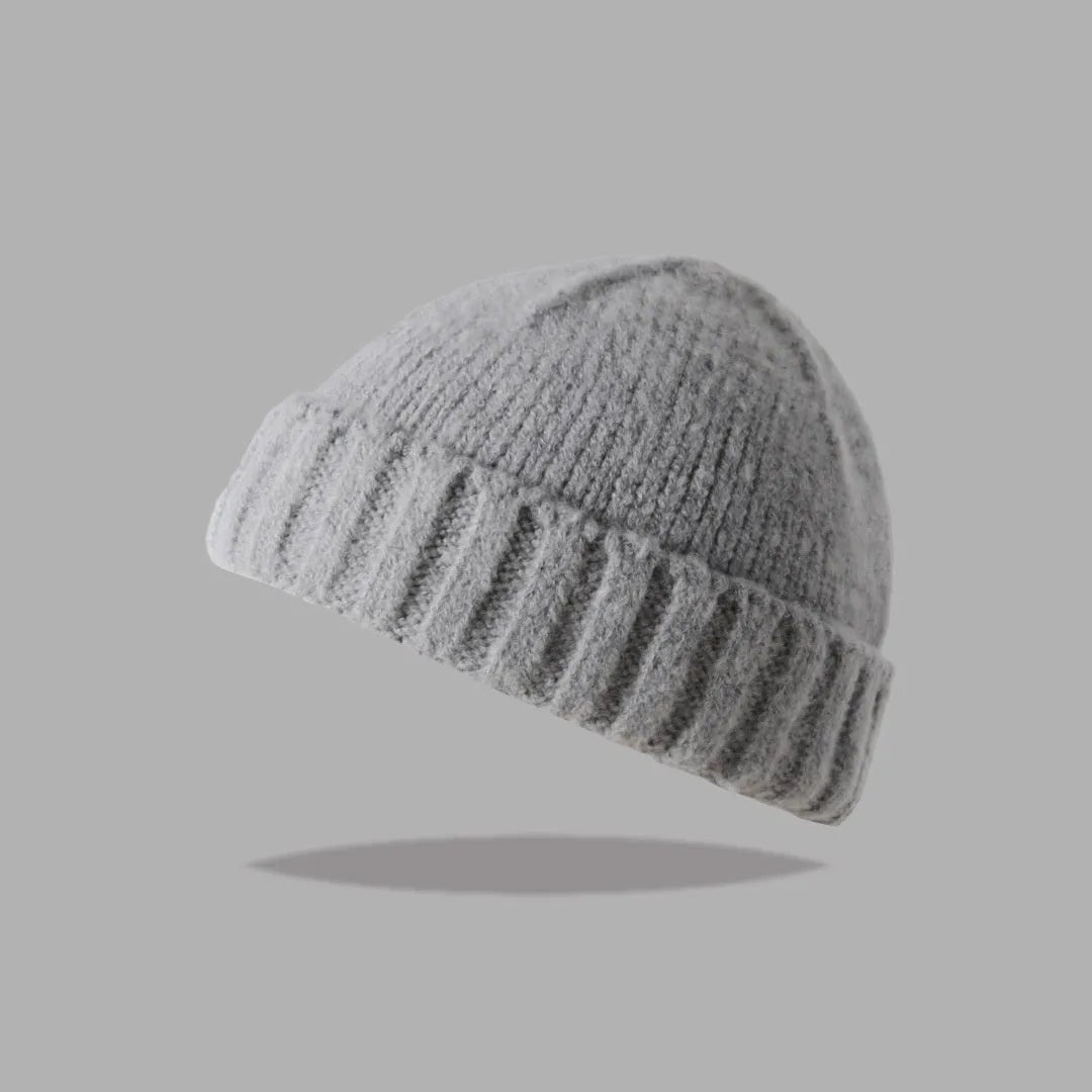 American knitted beanie hat for women in acrylic fibre dome crown style elastic 56-59cm twelve colours retro