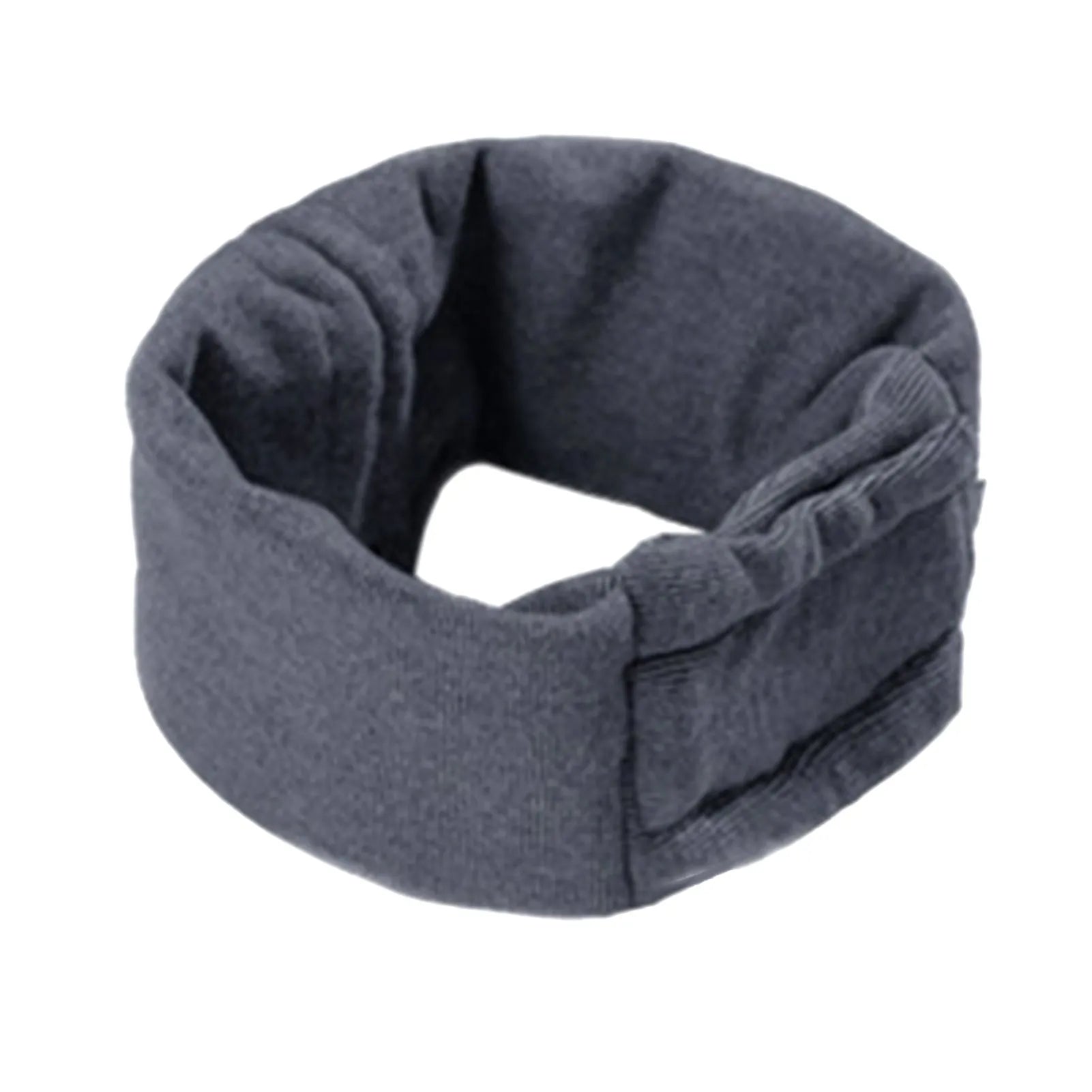 Dog wearing black calming hoodie covering ears with multi-purpose design for noise reduction and hair management