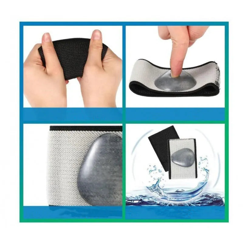 Elastic arch support foot bandage for flat feet in heart and plain styles.