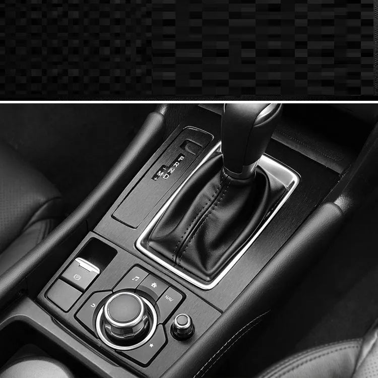 Unksera brand car interior decorative film sticker set for dashboard, centre console, and door handles.