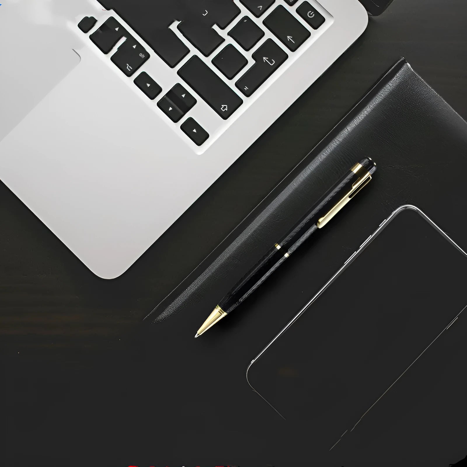 Black pen-shaped digital voice recorder with zinc alloy shell, 140mm length