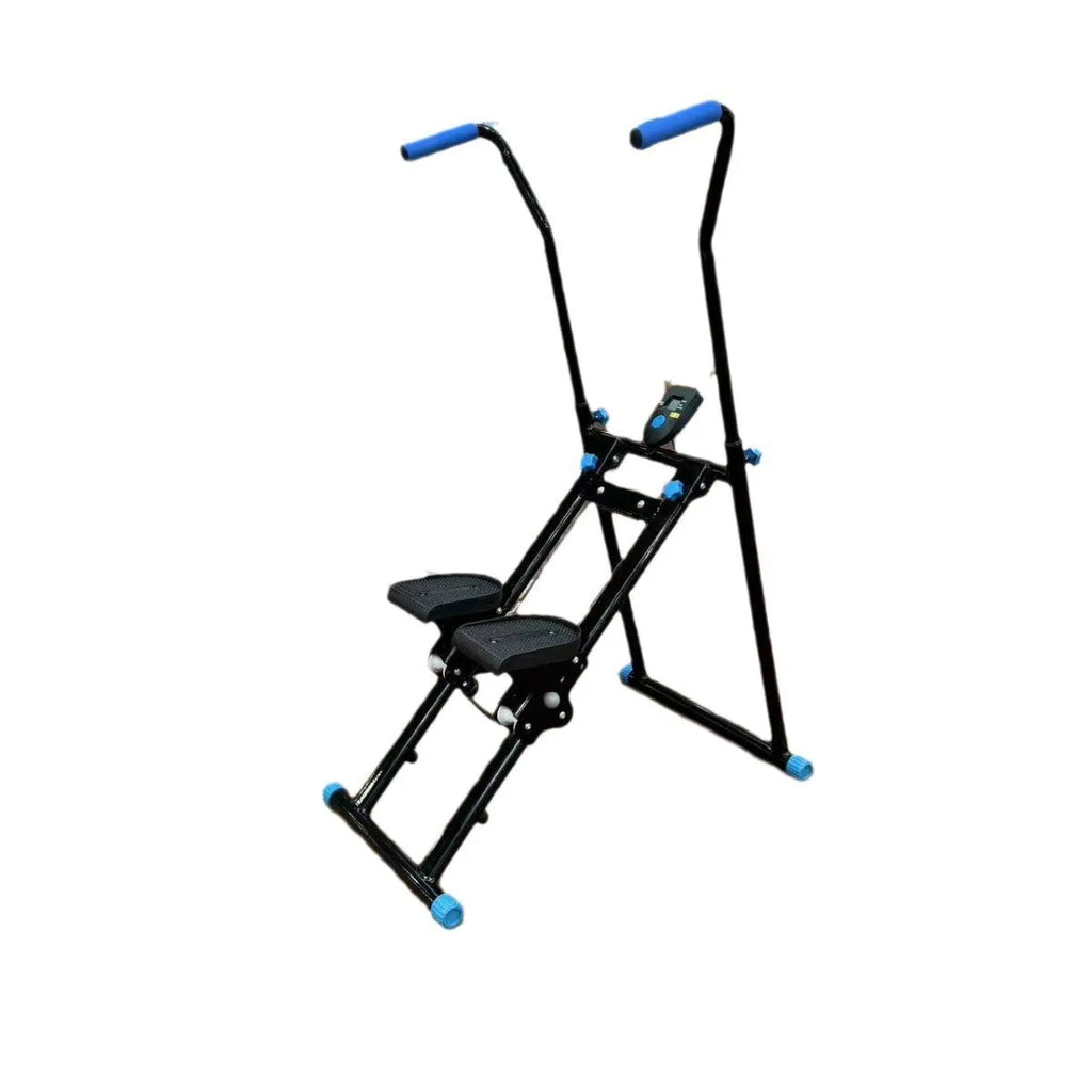 Starlight White foldable multi-function treadmill and climbing frame for home fitness.