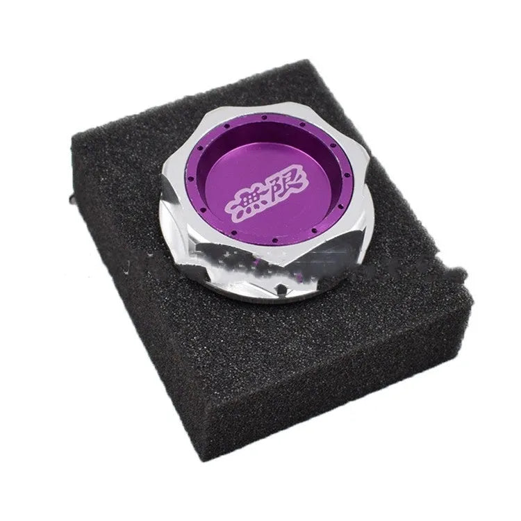 Aluminium alloy oil filter cap for Honda in red, blue, silver, black, purple, and gold colour options.
