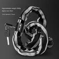 95cm zinc alloy mountain bike chain lock with anti hydraulic shear resistance in black colour
