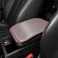 Carbon fibre pattern armrest mat for car centre console in leather with 29x19cm dimensions