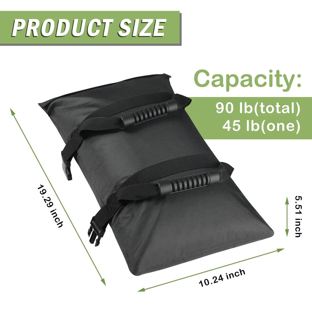Black Oxford cloth cube-style refillable counterweight sandbag for outdoor cantilever umbrella, large size 65x26cm