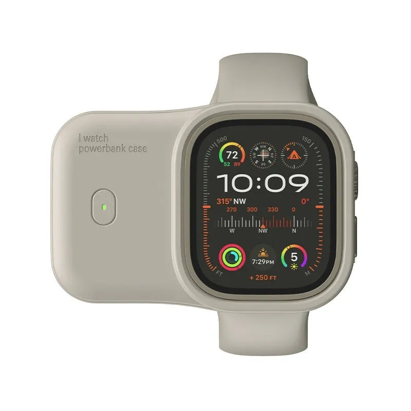 Apple Watch portable wireless charging case power bank with silicone protective cover