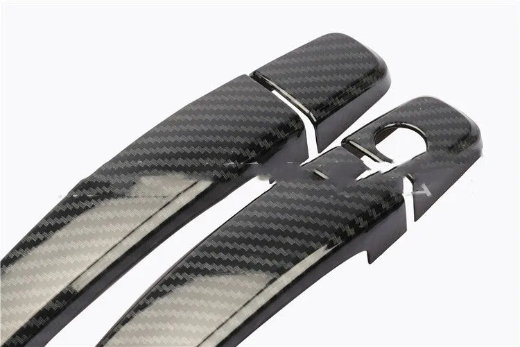 Carbon fibre patterned door handle overlay for Opel Vauxhall Astra H/J models