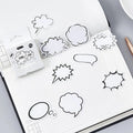Momo Original box containing 45 black and white bubble design stickers for craft decoration.