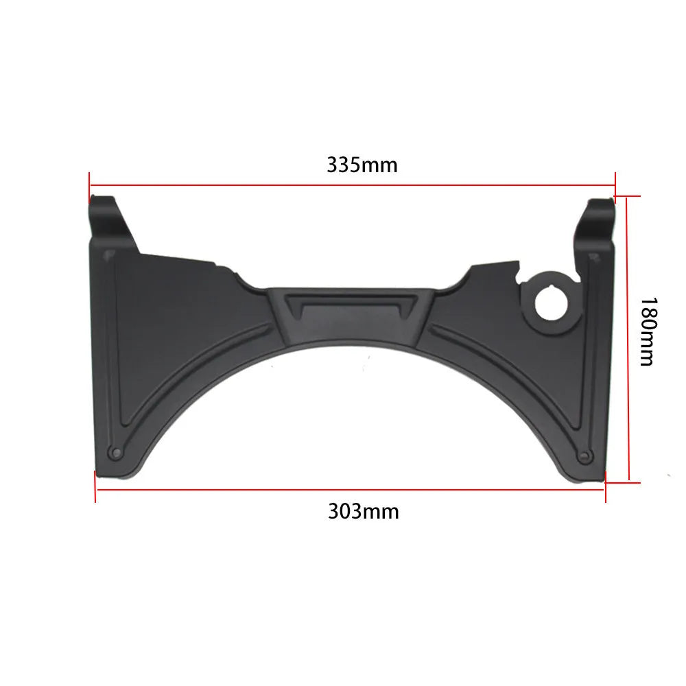 Black ABS plastic cockpit fairing panel for BMW R1250GS motorcycle, shown from a front three-quarter angle.