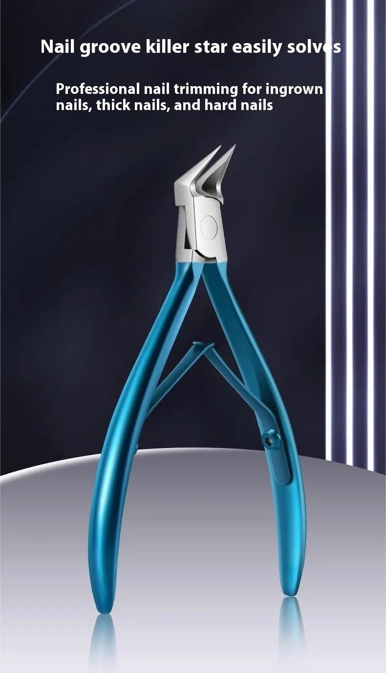 Anti-splash portable household fingernail maintenance kit with stainless steel tools in multiple colours